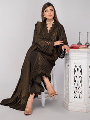 Waresha Shemrey Embroidered Broshia Unstitched 3Pc Suit D-64
