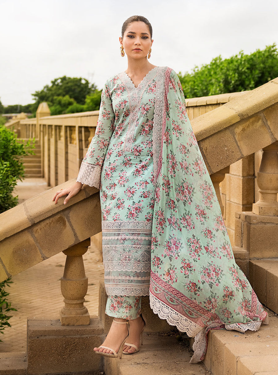 Zainab Chottani Luxury Lawn Unstitched Embroidered 3Pc Suit D-6A AABROO