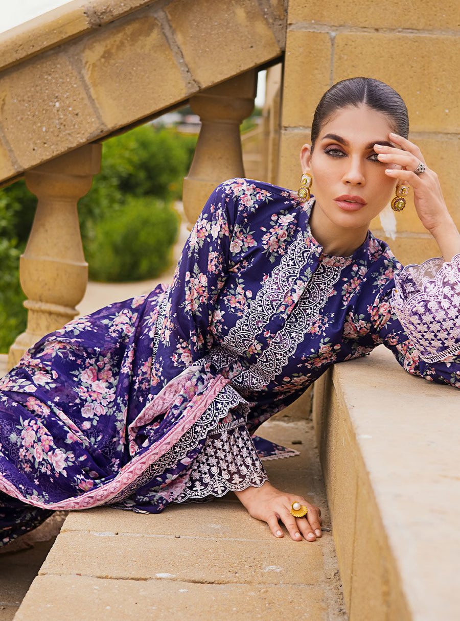 Zainab Chottani Luxury Lawn Unstitched Embroidered 3Pc Suit D-6B AABROO