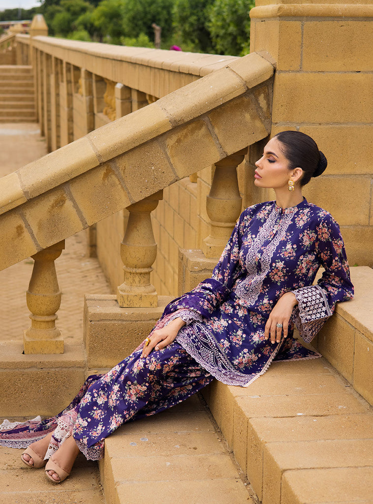 Zainab Chottani Red Brown Lawn Embroidery 3PC Unstitched  SC-1327