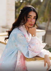 Afrozeh Summer Together Embroidered Lawn Unstitched 3Pc Suit - LILOURA