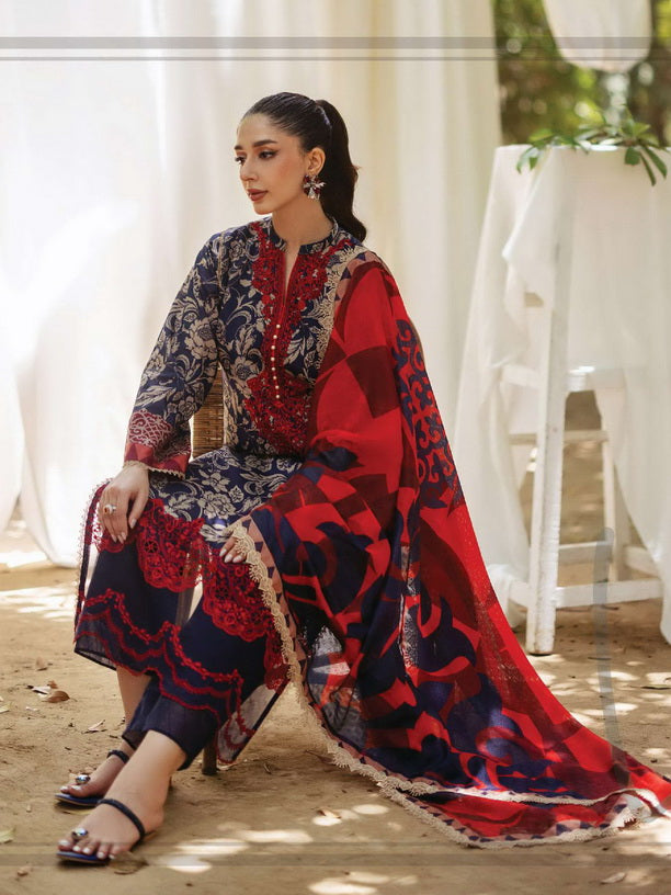 Tahra by Zainab Chottani Embroidered Lawn Unstitched 3Pc Suit D-07A TAMARA