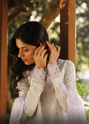 Afrozeh Summer Together Embroidered Lawn Unstitched 3Pc Suit - SOLAYNE