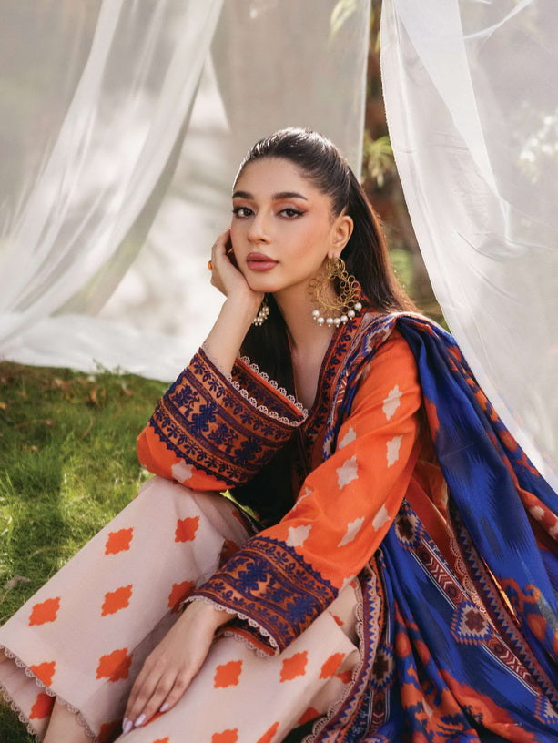 Tahra by Zainab Chottani Embroidered Lawn Unstitched 3Pc Suit D-08A LIZA