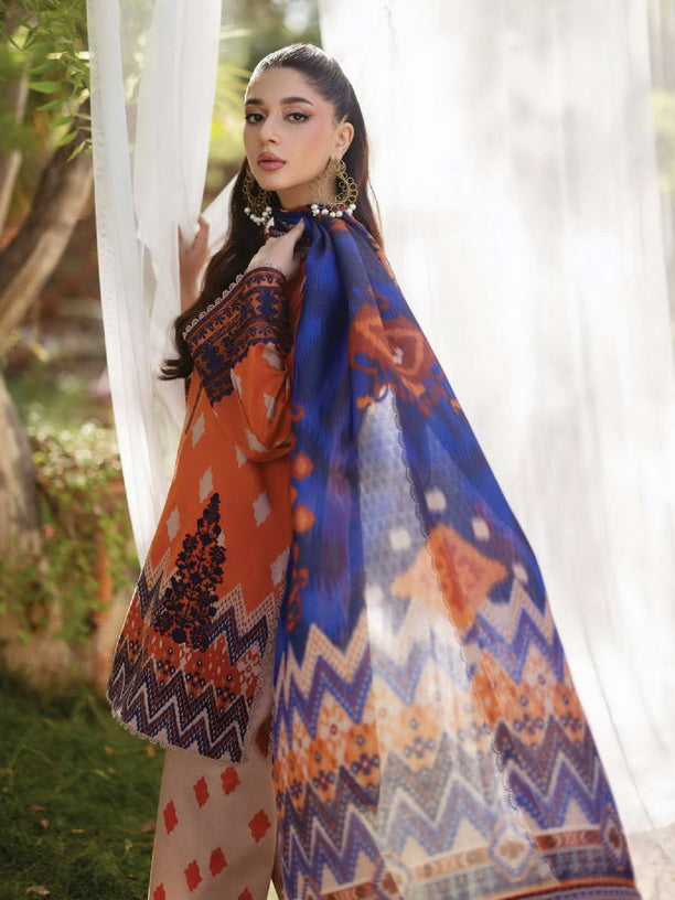 Tahra by Zainab Chottani Embroidered Lawn Unstitched 3Pc Suit D-08A LIZA