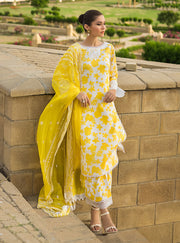 Zainab Chottani Luxury Lawn Unstitched Embroidered 3Pc Suit D-8B CHAMPA