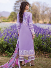 Mushq Hemline The Secerat Garden Unstitched Lawn 3Pc Suit HML24-8B Zyra