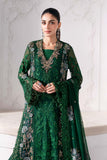 Maria.B Mbroidered 3 Piece Unstitched Embroidered Chiffon Suit BD-3008