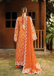 Afrozeh Summer Together Embroidered Lawn Unstitched 3Pc Suit - ELYORA