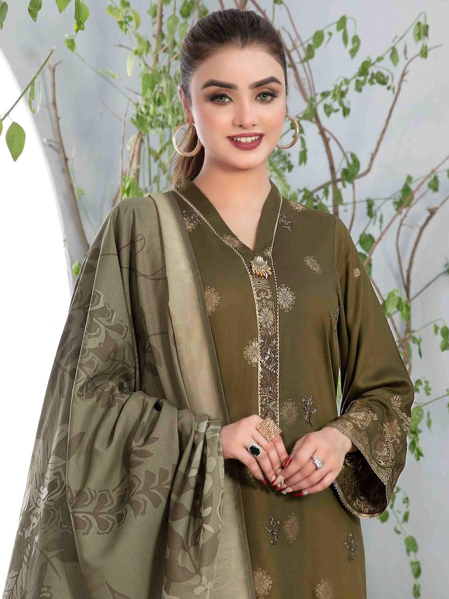 Tawakkal Fabrics Raella Unstitched Embroidered Staple 3Pc Suit D-9621