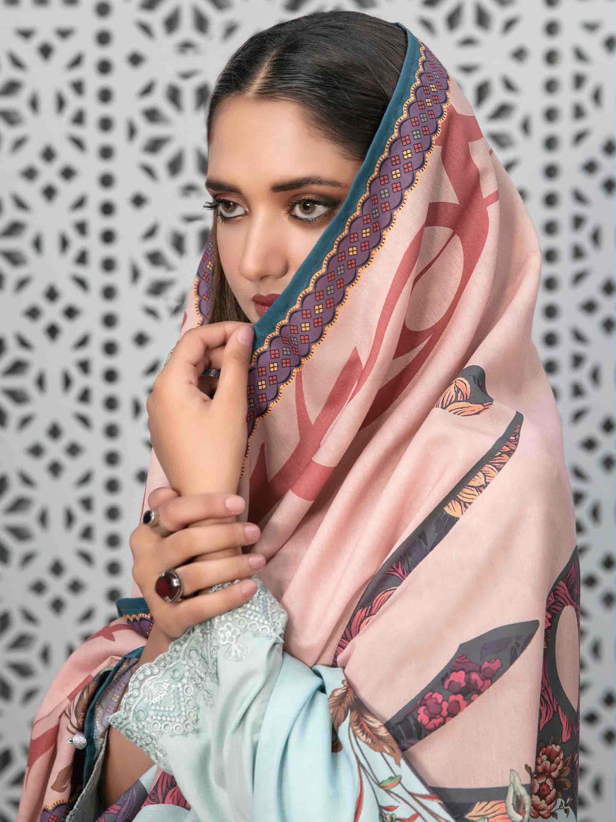 Tawakkal Fabrics Dastaan Unstitched Embroidered Staple 3Pc Suit D-9855