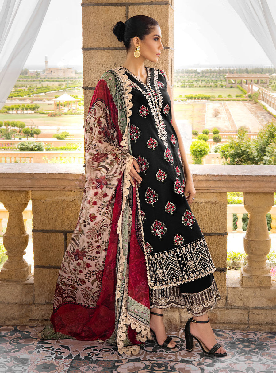 Zainab Chottani Luxury Lawn Unstitched Embroidered 3Pc Suit D-9A SADABAHAR
