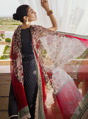 Zainab Chottani Luxury Lawn Unstitched Embroidered 3Pc Suit D-9A SADABAHAR
