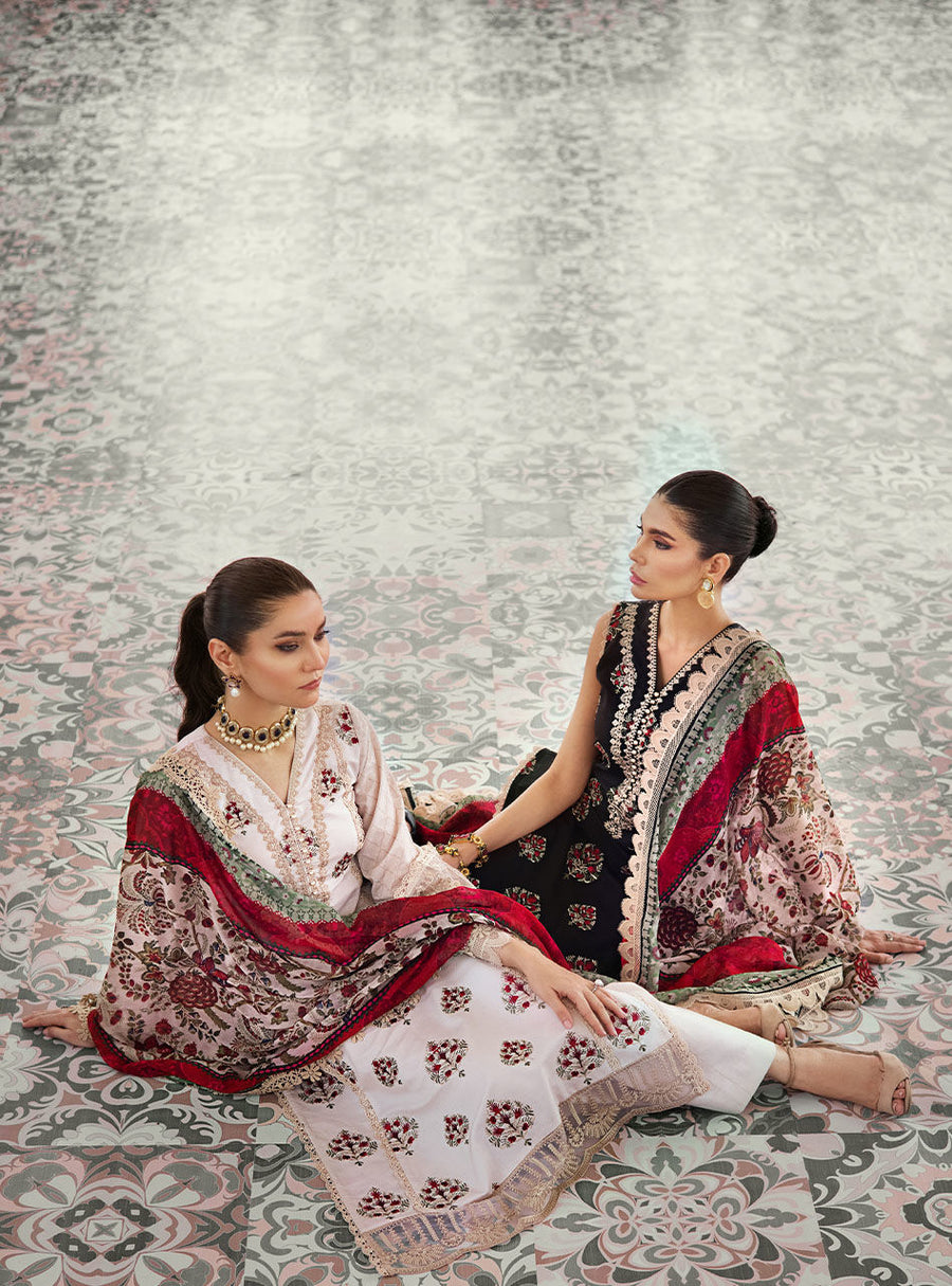 Zainab Chottani Luxury Lawn Unstitched Embroidered 3Pc Suit D-9B SADABAHAR