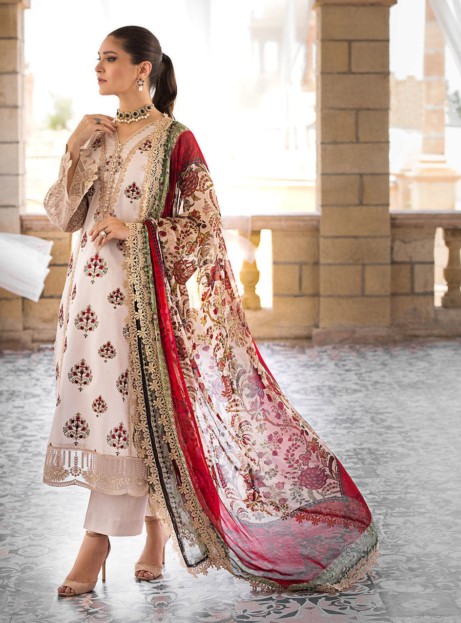 Zainab Chottani Luxury Lawn Unstitched Embroidered 3Pc Suit D-9B SADABAHAR