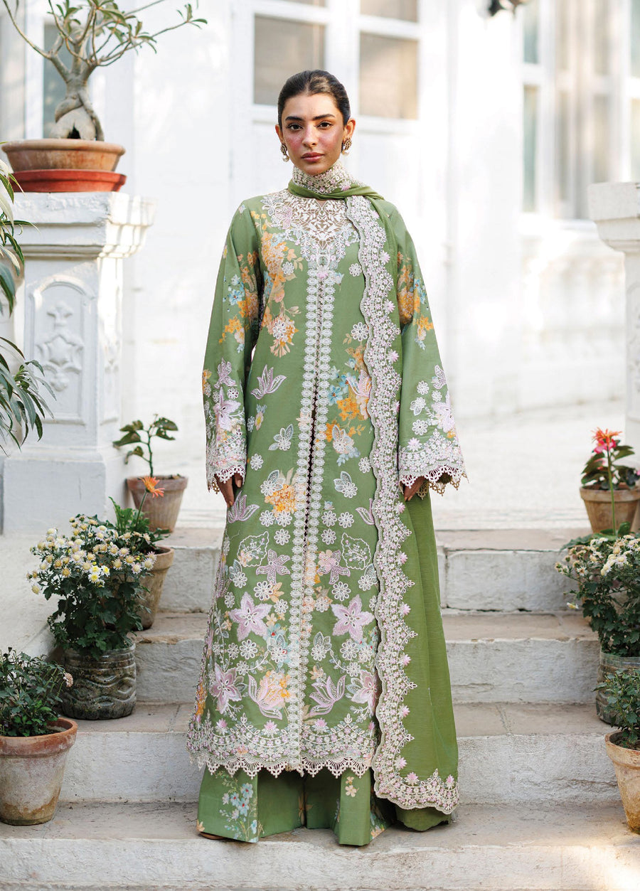 Afrozeh Summer Together Embroidered Lawn Unstitched 3Pc Suit - SERELITH