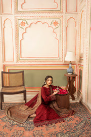 CELTS Premium Embroidered Dhanak Unstitched 3Pc Suit D-01