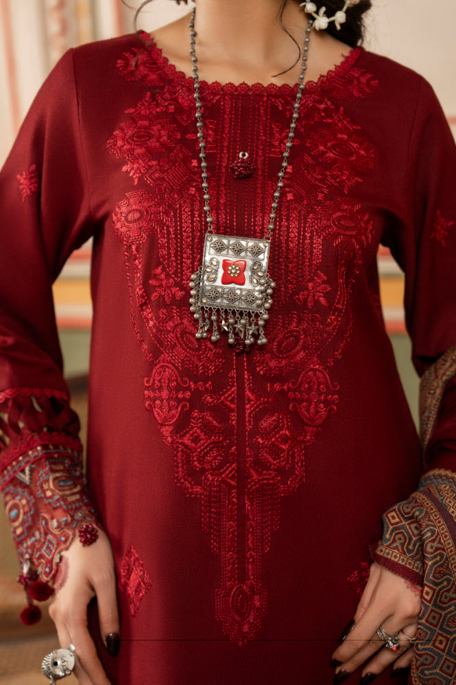 CELTS Premium Embroidered Dhanak Unstitched 3Pc Suit D-01
