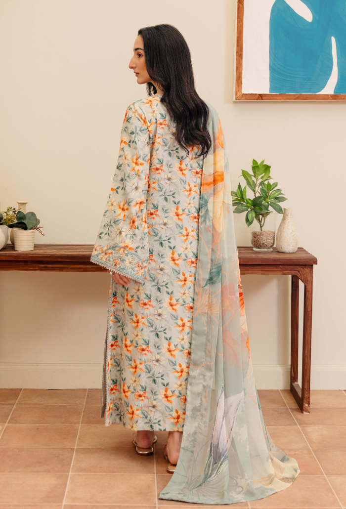 Humdum Miral Embroidered Viscose Unstitched 3Pc Suit D-01