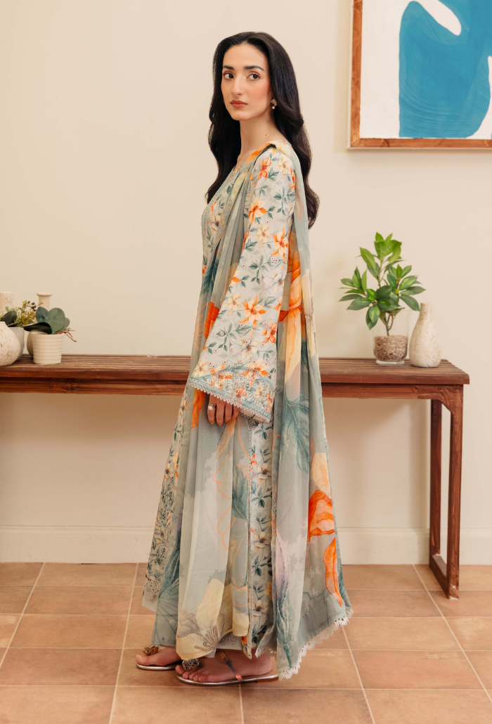 Humdum Miral Embroidered Viscose Unstitched 3Pc Suit D-01