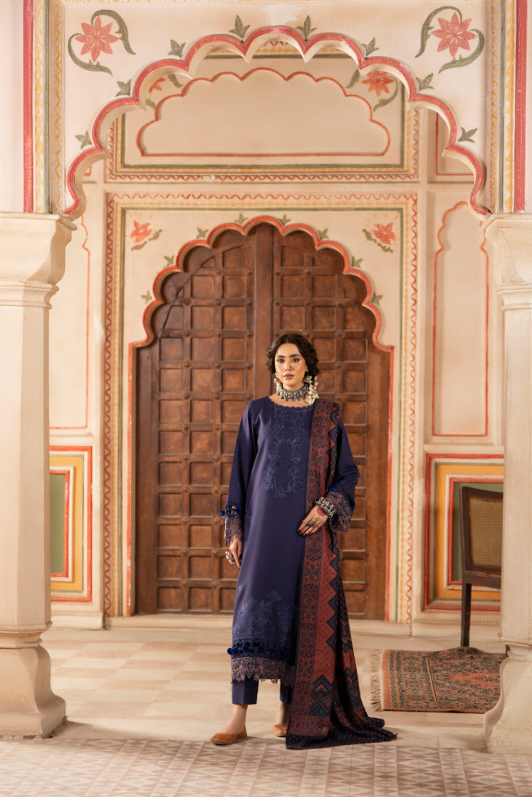 CELTS Premium Embroidered Dhanak Unstitched 3Pc Suit D-02