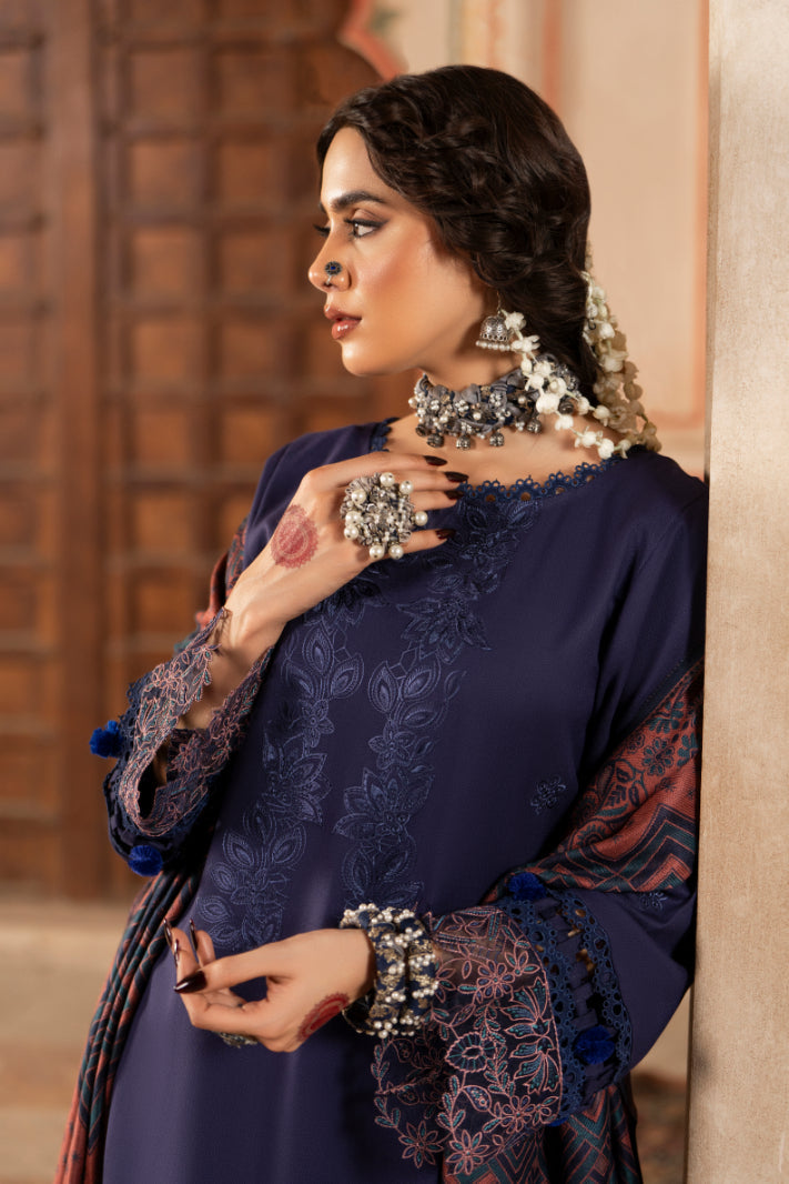 CELTS Premium Embroidered Dhanak Unstitched 3Pc Suit D-02