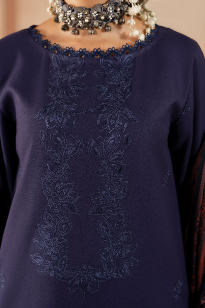 CELTS Premium Embroidered Dhanak Unstitched 3Pc Suit D-02