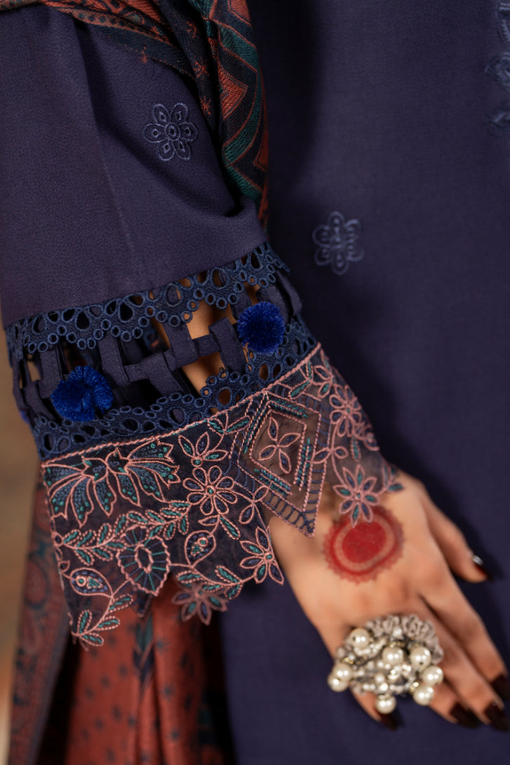 CELTS Premium Embroidered Dhanak Unstitched 3Pc Suit D-02