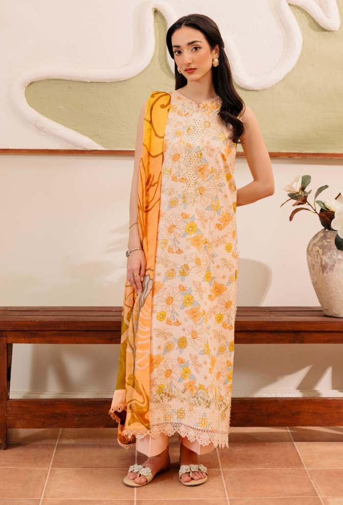 Humdum Miral Embroidered Viscose Unstitched 3Pc Suit D-02