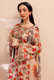 Humdum Miral Embroidered Viscose Unstitched 3Pc Suit D-03