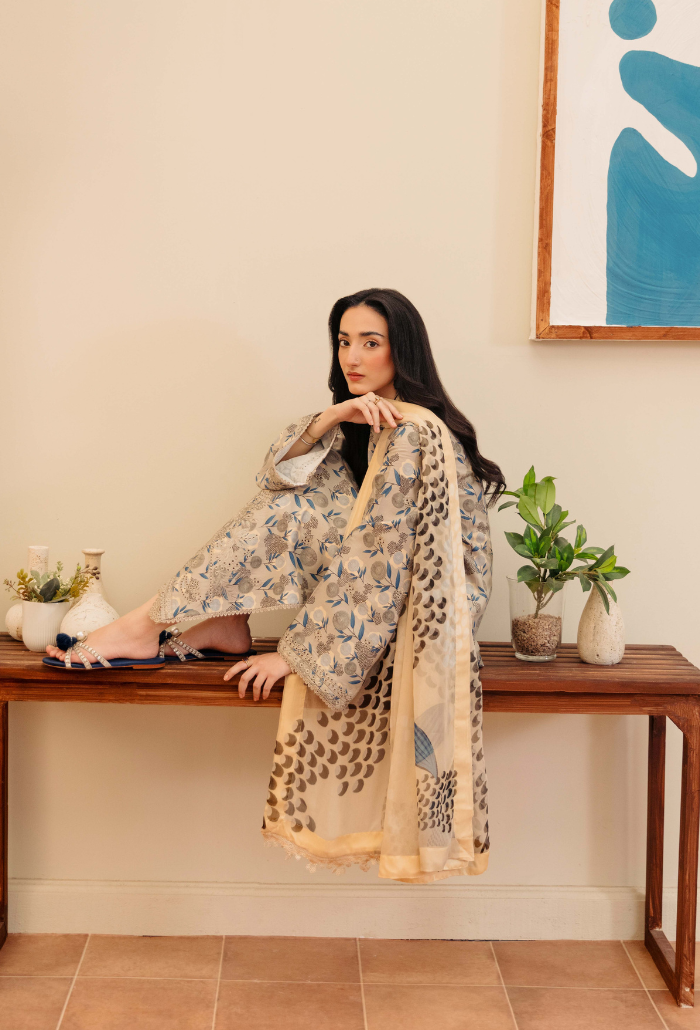 Humdum Miral Embroidered Viscose Unstitched 3Pc Suit D-04