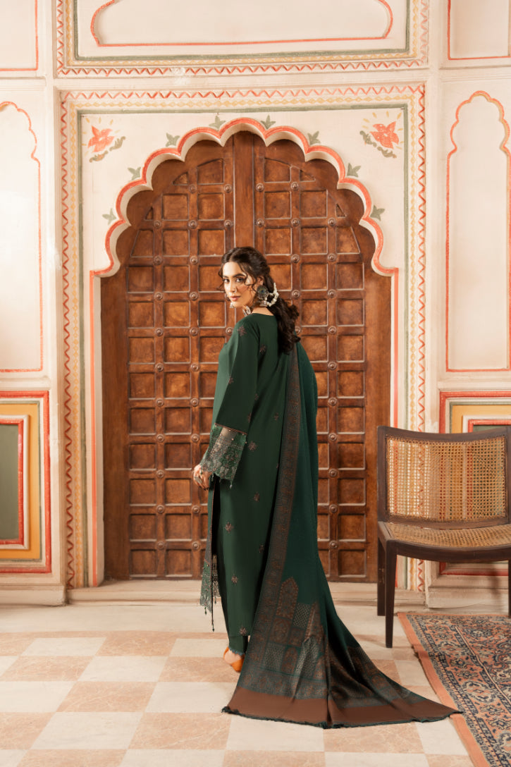 CELTS Premium Embroidered Dhanak Unstitched 3Pc Suit D-05