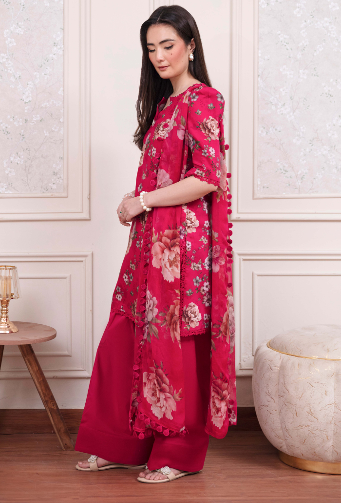 Humdum Coco Digital Printed Viscose Unstitched 3Pc Suit D-05