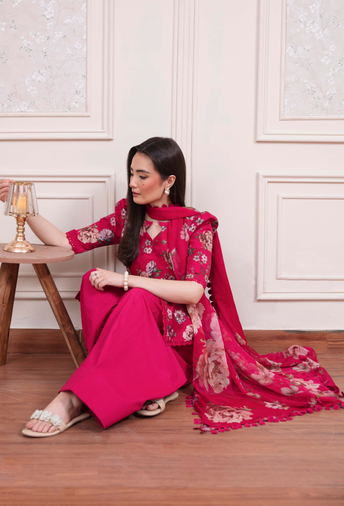 Humdum Coco Digital Printed Viscose Unstitched 3Pc Suit D-05