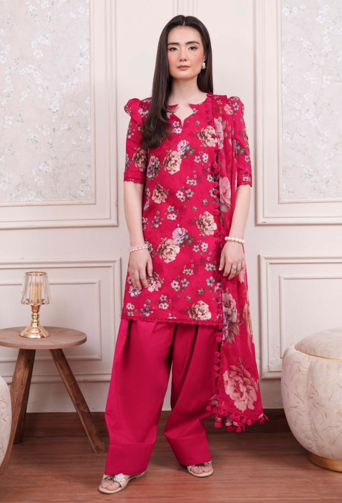 Humdum Coco Digital Printed Viscose Unstitched 3Pc Suit D-05