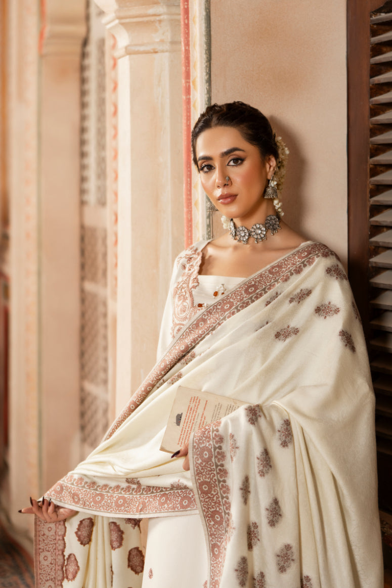 CELTS Premium Embroidered Dhanak Unstitched 3Pc Suit D-06