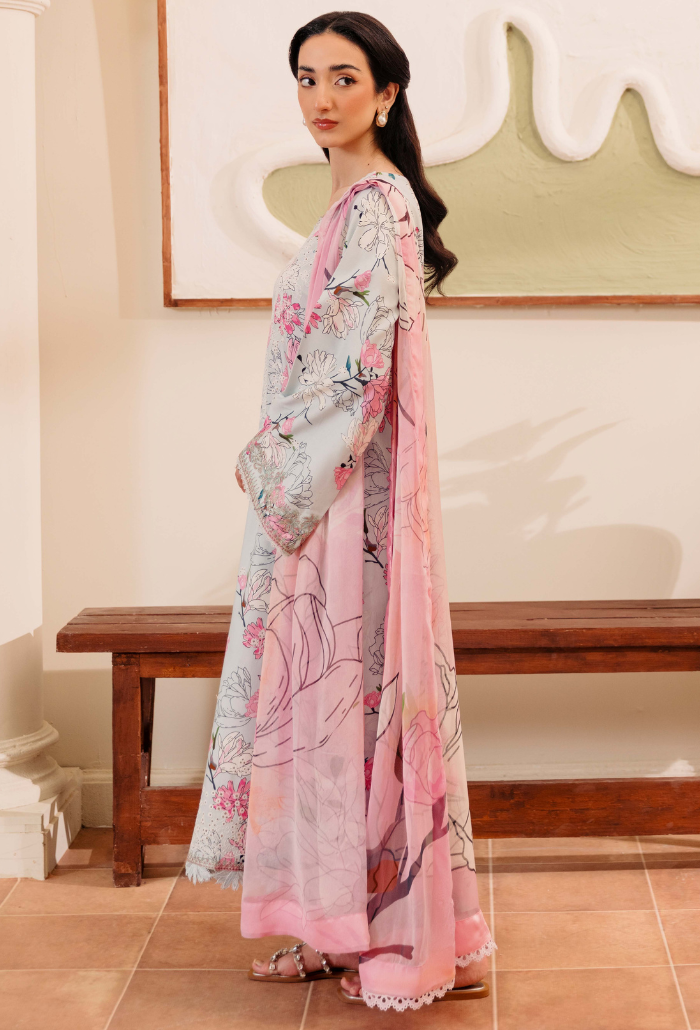 Humdum Miral Embroidered Viscose Unstitched 3Pc Suit D-06