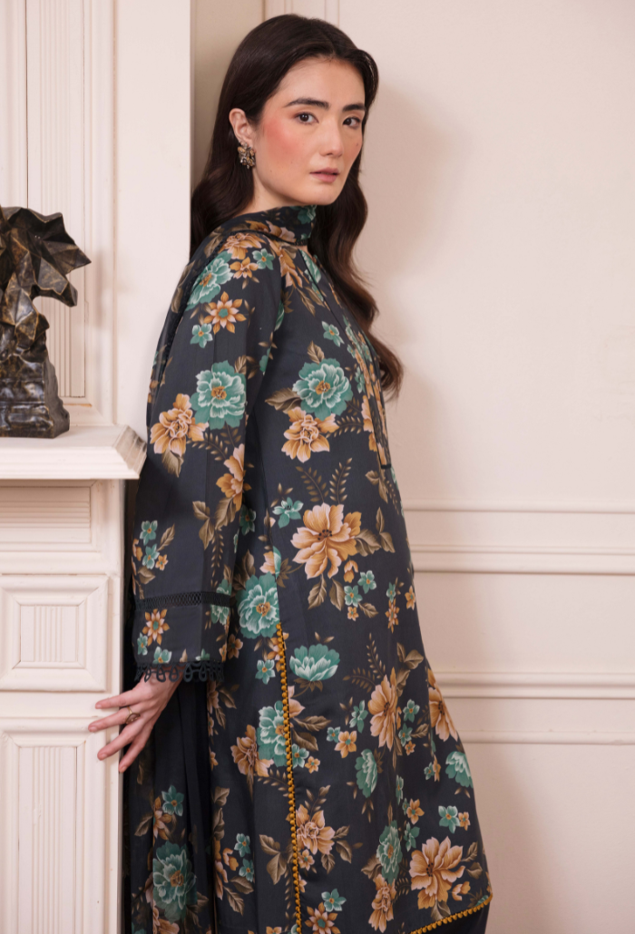 Humdum Coco Digital Printed Viscose Unstitched 3Pc Suit D-06