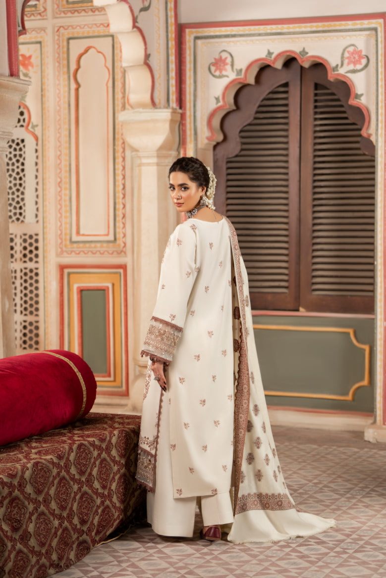 CELTS Premium Embroidered Dhanak Unstitched 3Pc Suit D-06