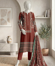 Ittehad Signature Vol-01 Printed Premium Lawn Unstitched 3Pc Suit D-06