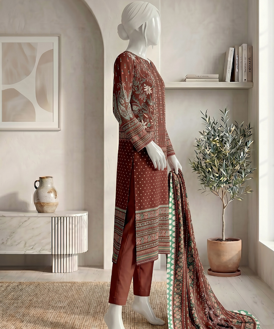 Ittehad Signature Vol-01 Printed Premium Lawn Unstitched 3Pc Suit D-06