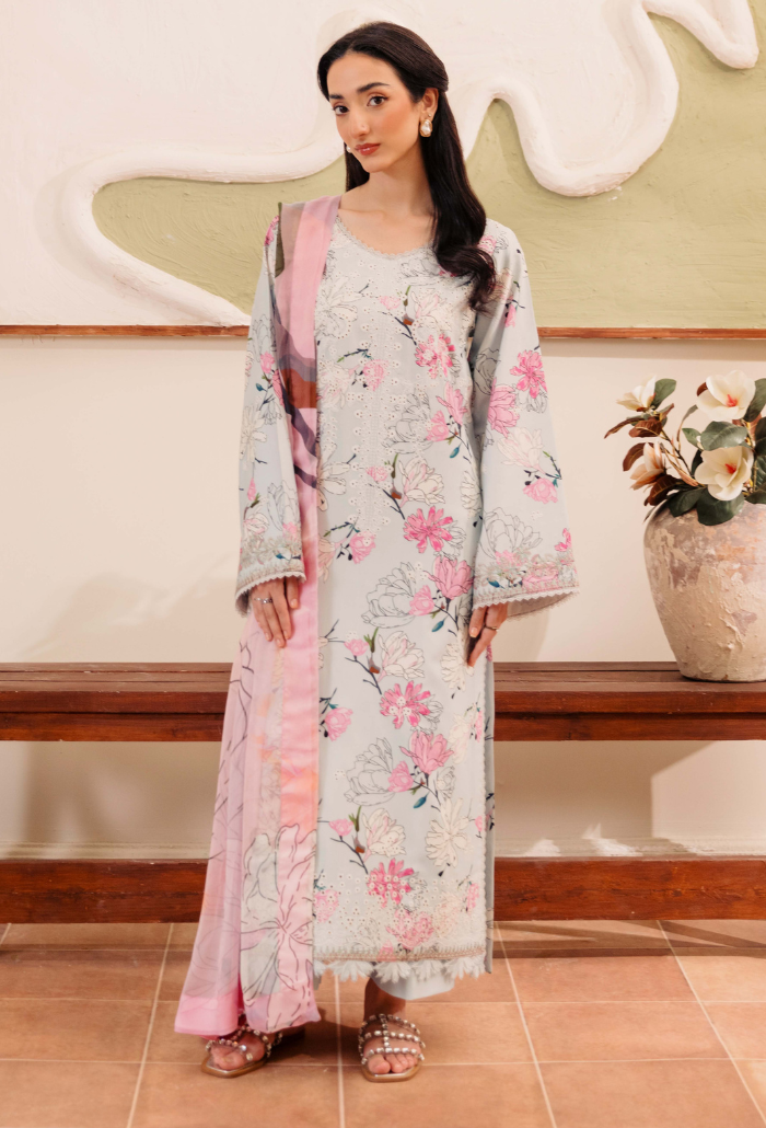 Humdum Miral Embroidered Viscose Unstitched 3Pc Suit D-06