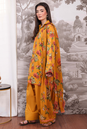 Humdum Coco Digital Printed Viscose Unstitched 3Pc Suit D-07