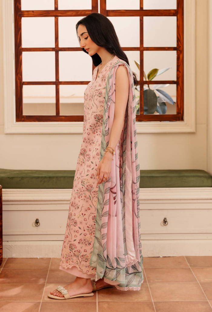 Humdum Miral Embroidered Viscose Unstitched 3Pc Suit D-07