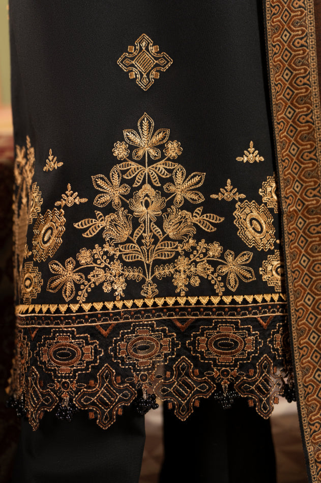 CELTS Premium Embroidered Dhanak Unstitched 3Pc Suit D-07