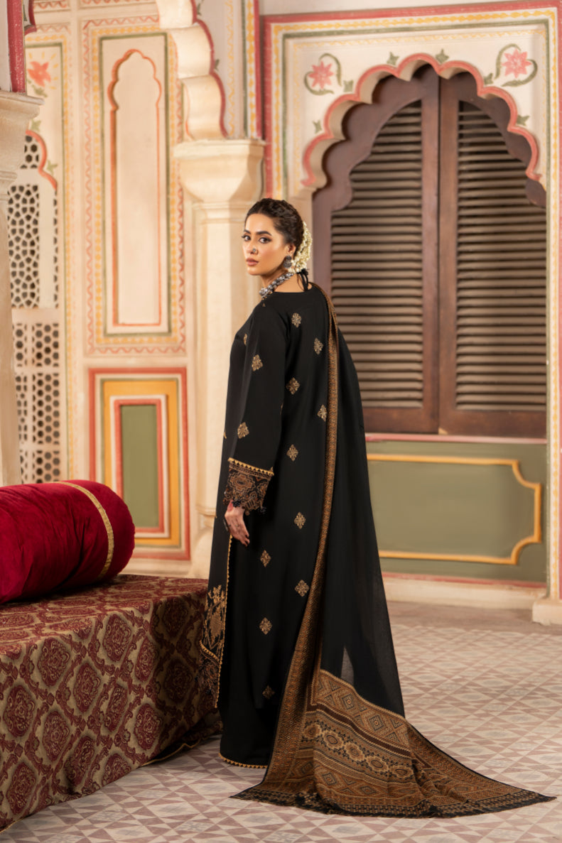 CELTS Premium Embroidered Dhanak Unstitched 3Pc Suit D-07
