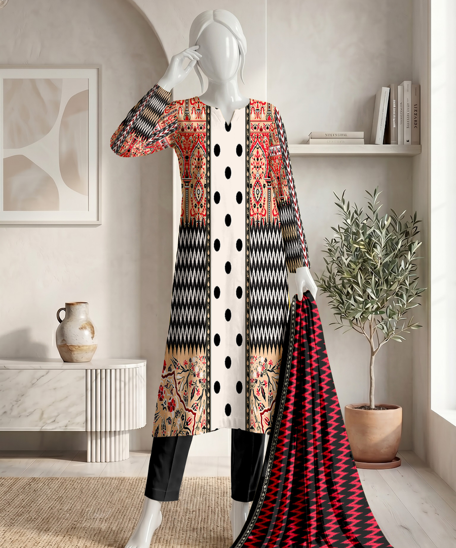 Ittehad Signature Vol-01 Printed Premium Lawn Unstitched 3Pc Suit D-07