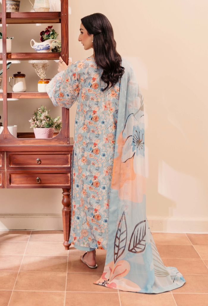 Humdum Miral Embroidered Viscose Unstitched 3Pc Suit D-09