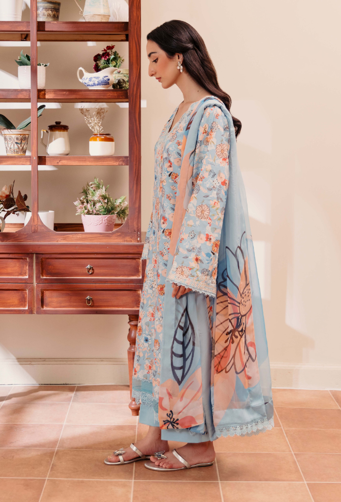 Humdum Miral Embroidered Viscose Unstitched 3Pc Suit D-09