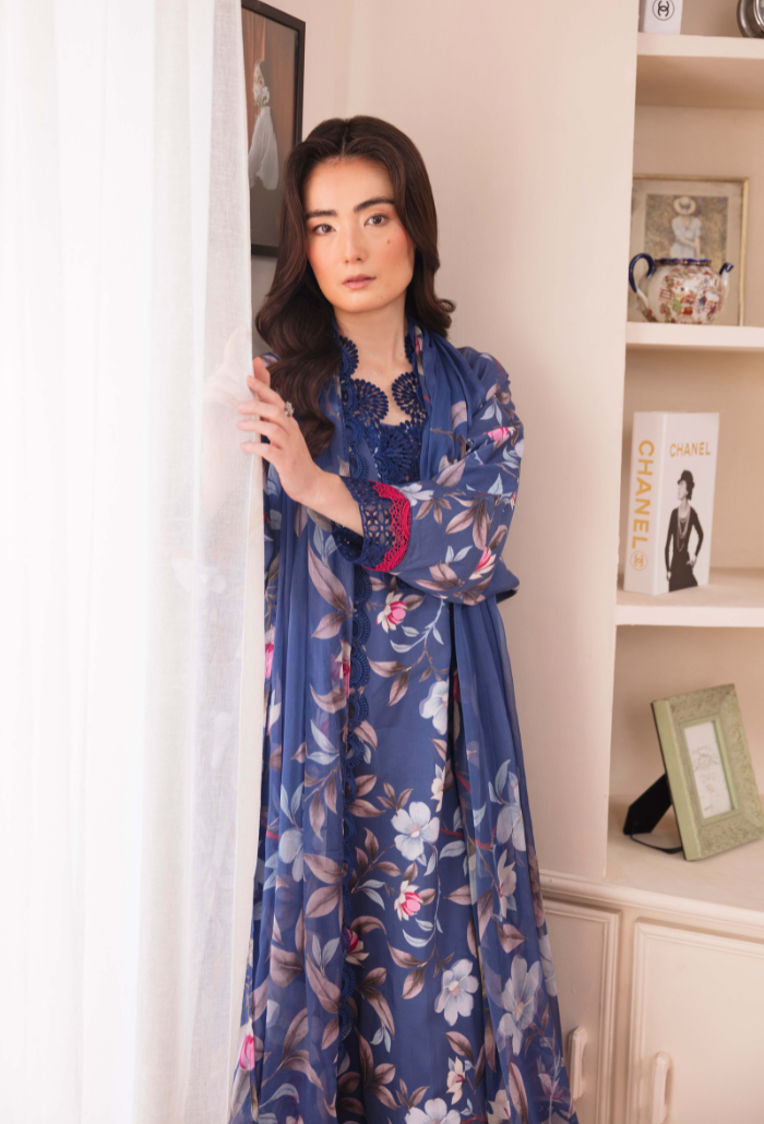 Humdum Coco Digital Printed Viscose Unstitched 3Pc Suit D-09